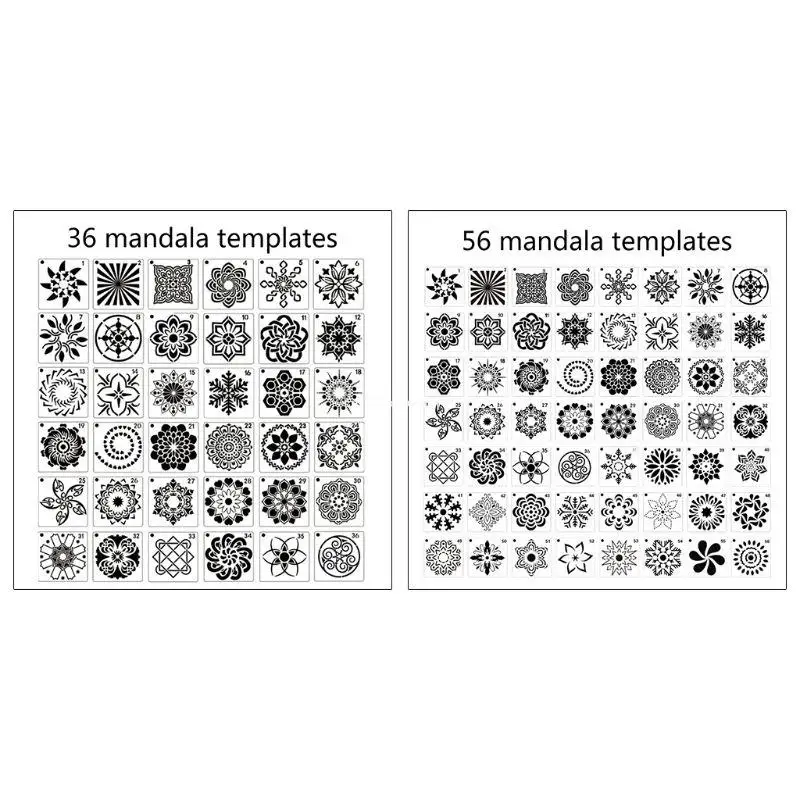 

Mandala Dot Painting Stencils Reusable Drawing Templates DIY Home Decor 36/56pc Dropship