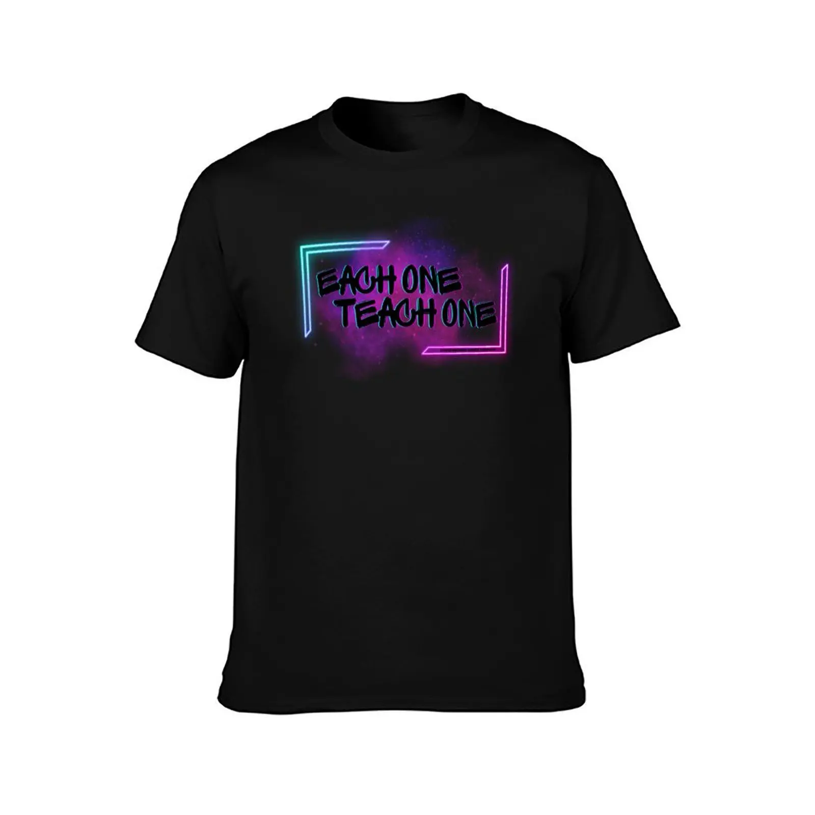 Each One, Teach One Rectangle Design T-Shirt Lightweight Print T-Shirt