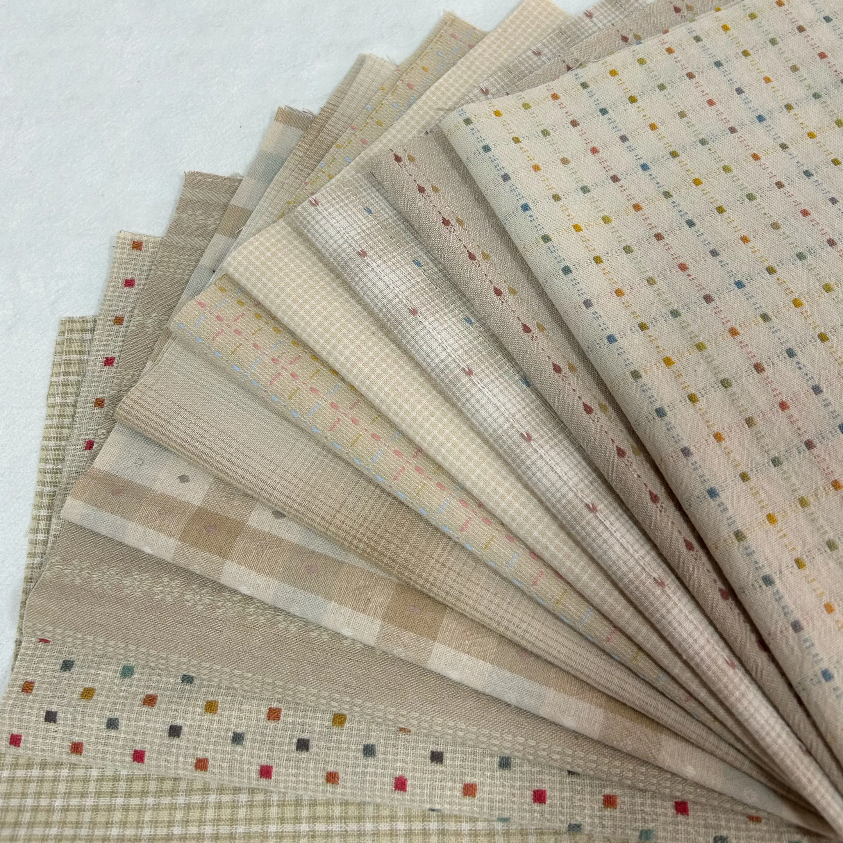 Made Doll Clothes Japanese Patchwork Craft Materials Multicolored Cloth Handmade Patchwork 22x22cm 10piece Brocade Fabric Piece