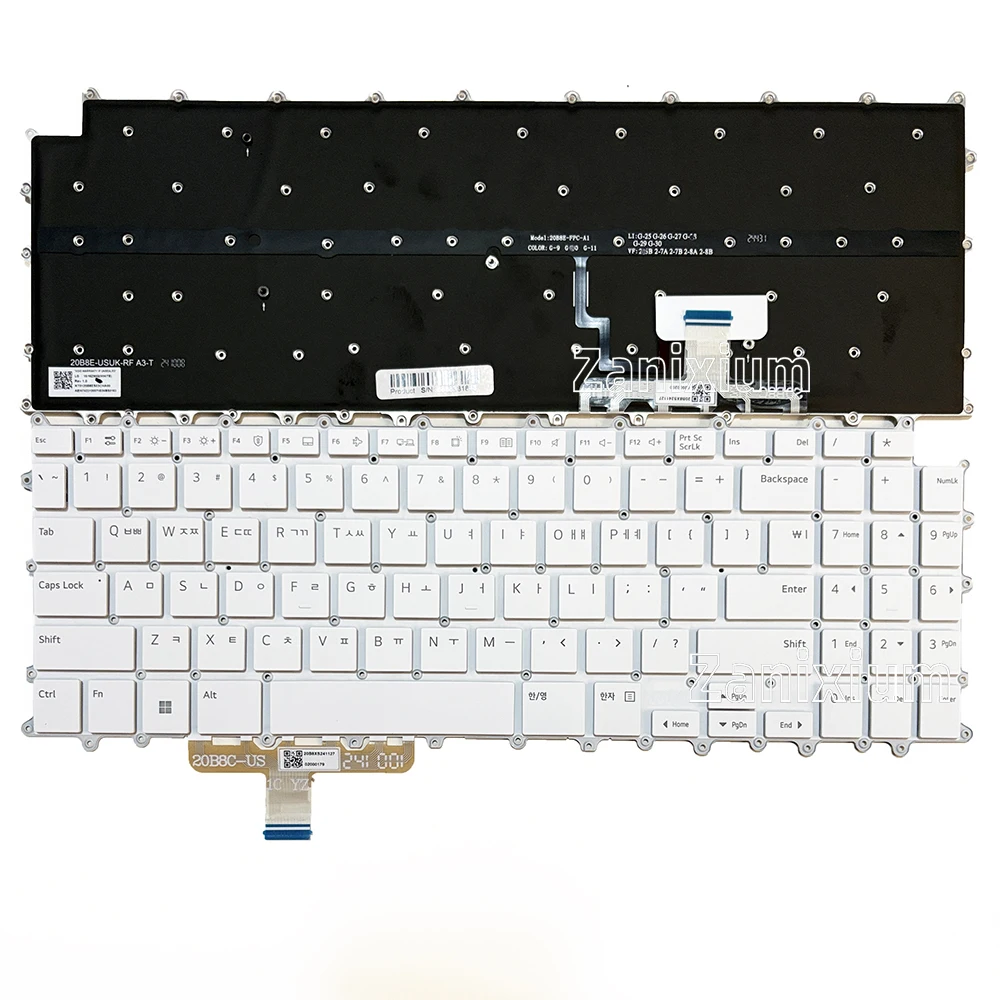 Teclado retroiluminado coreano para LG Gram 16Z90Q 16ZD90Q 16ZD90Q-GX56K 16Z90Q-K 16Z90Q-R 16Z90Q-V 16Z90Q-G 16Z90P 16Z90PF 16Z95P 16ZD90P 16Z90PD 16Z90PC