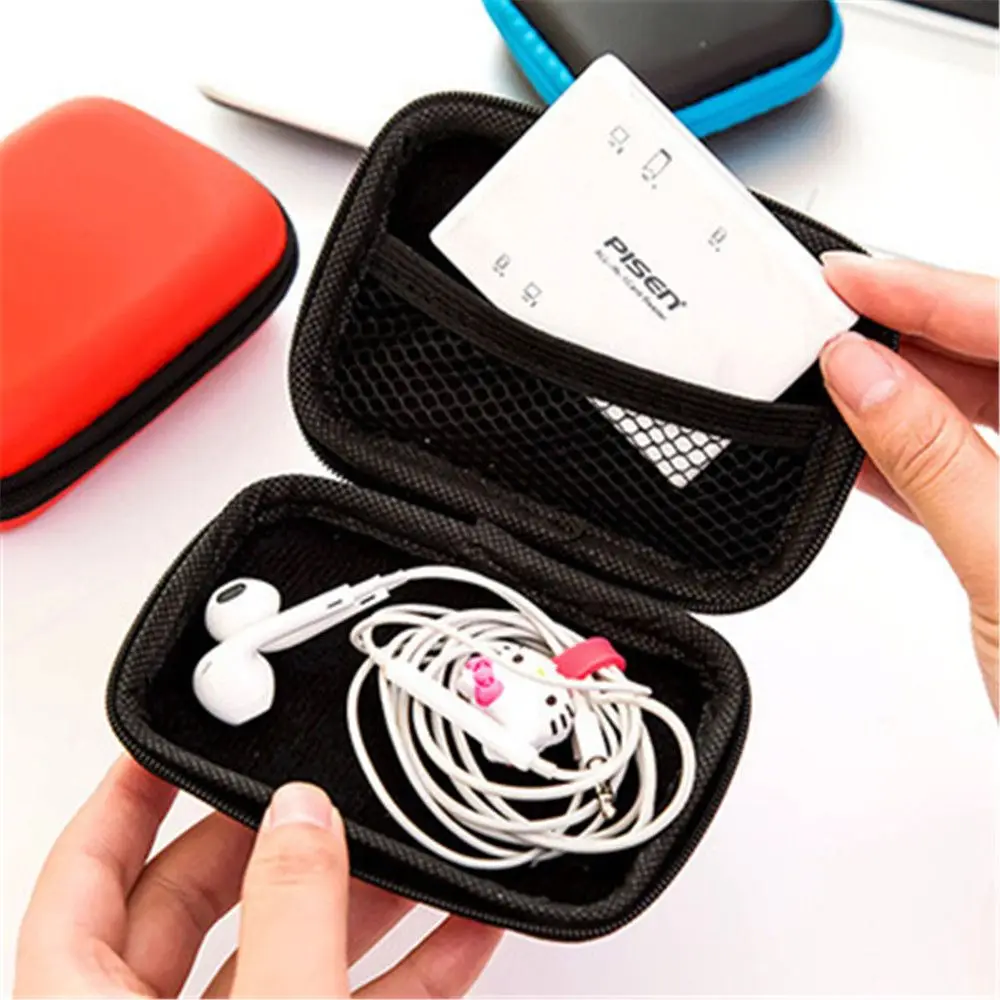 Multifunction HDD Carry Case Earphone Box External Drive Protector HDD Bag EVA Storage Box Zipper Pouch Hard Disk Case