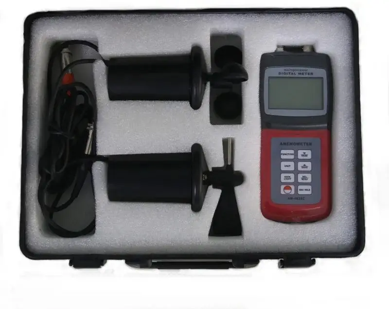 High Accuracy Air Velocity Flow Temperature Hot Wire  Wind Meter  Digital Anemometer