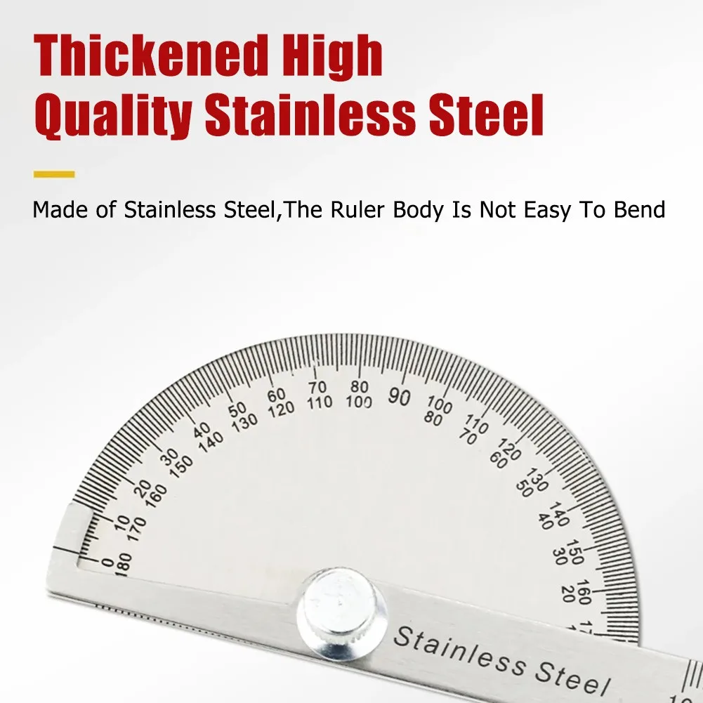 Sleek Design SAE Protractor with Easy to Read Scale Perfectly Suited for Architectural Measurements and Homework