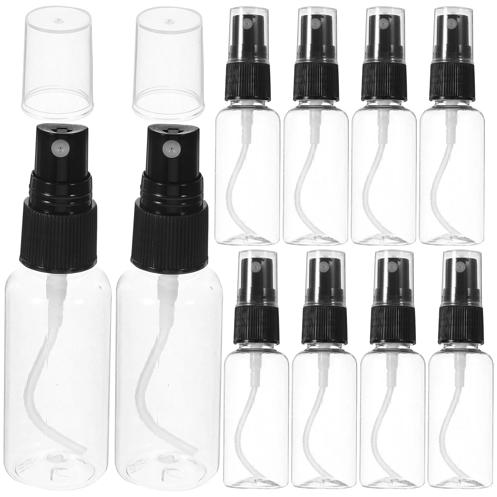 

10 Pcs Mini Spray Bottles Empty Plastic Travel Size Leakproof Portable Refillable Makeup Cosmetics Perfume Atomizer