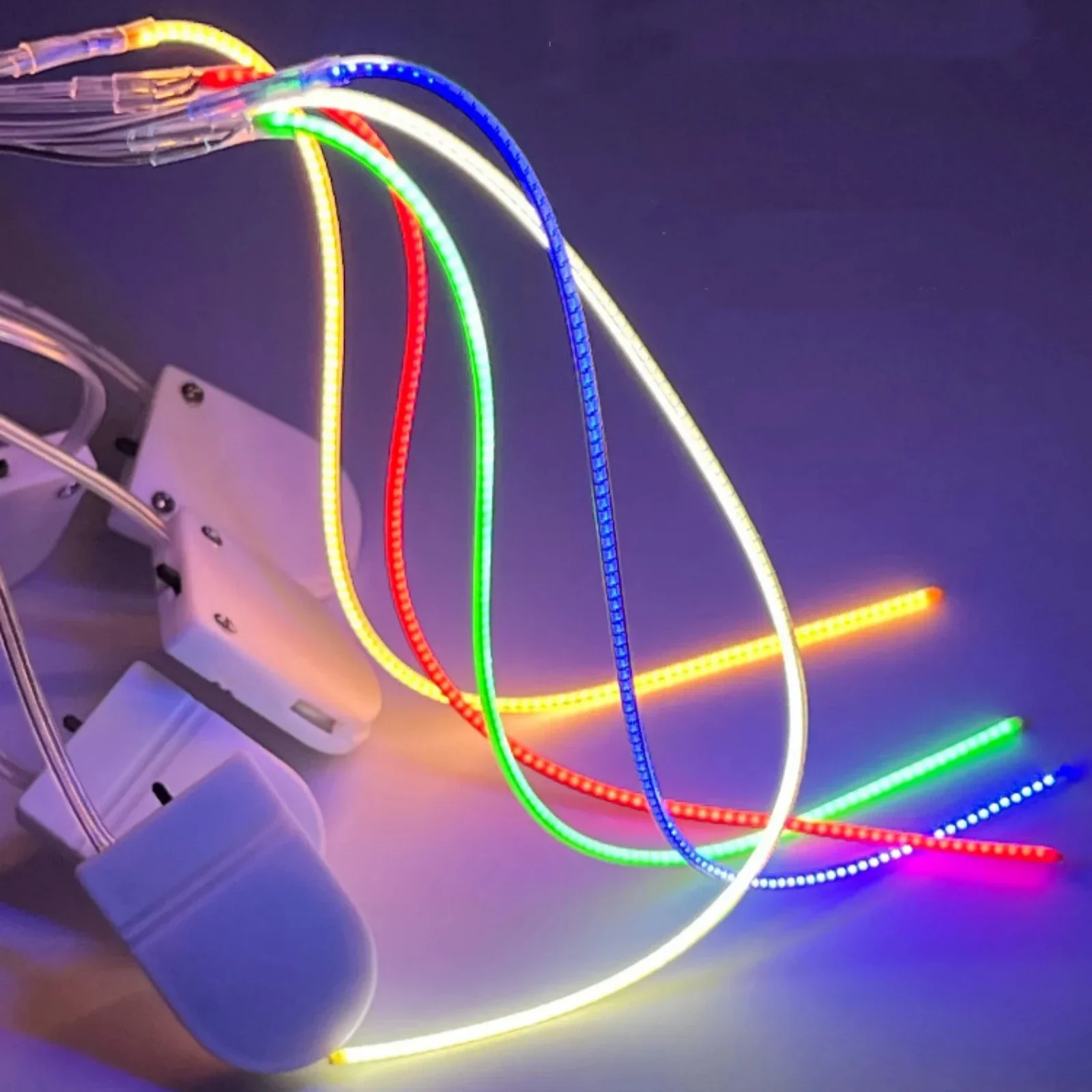 Free Cut Flexible COB LED Filament 2Pin Wire/Button Batttery Box/USB Powered Retro Edison Bulb Lamp Accessories Diode DIY Parts
