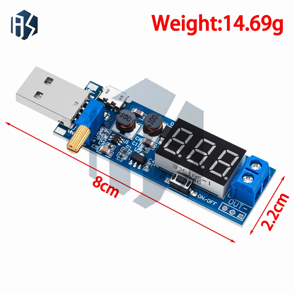 DC-DC 5V to 3.5V / 12V USB Step UP / Down Power Supply Module Adjustable Boost Buck Converter Out DC 1.2V-24V