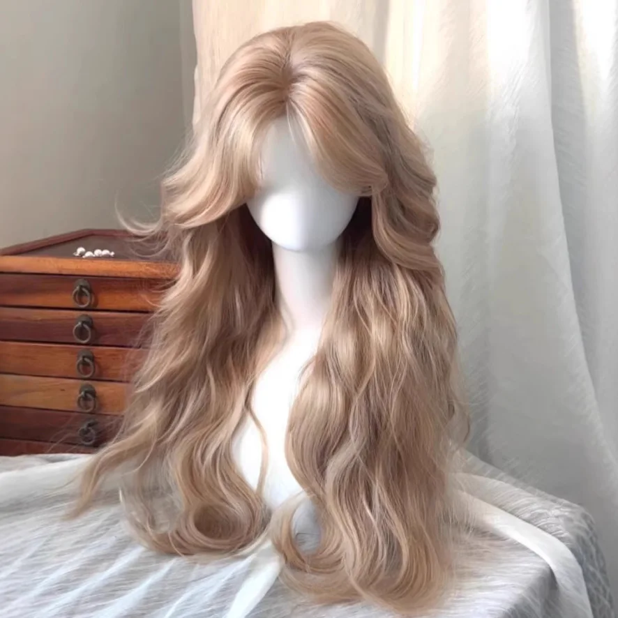 Dirty Blonde Synthetic Wig, Natural Looking Long Layered Straight Hair