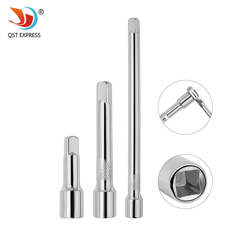 1/2 Socket Ratchet Wrench Extension Bar 75/125/250 mm Long Bar Steering Sleeve Connecting Rod Accessories