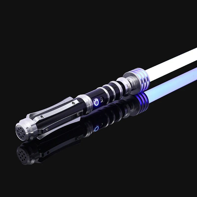 Lightsaber Heavy Dueling RGB Color Changing Metal Hilt Smooth Swing Blaster Cosplay Light Sword Toys Kid