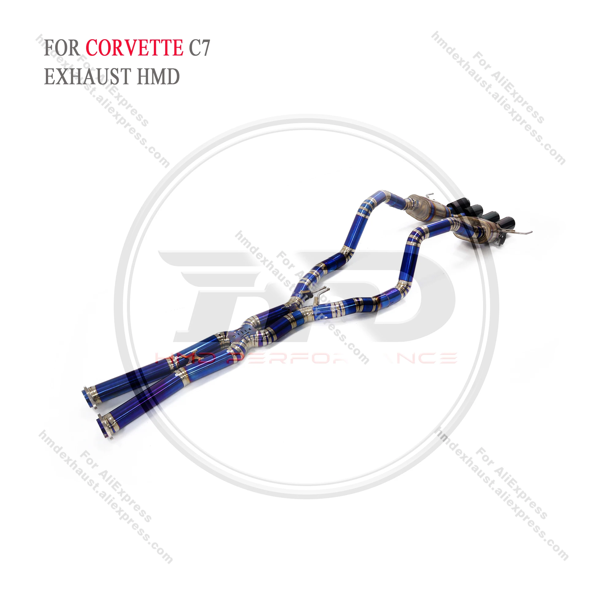 

HMD Titanium Exhaust System Performance Catback for Chevrolet Corvette C7 Muffler With Valve