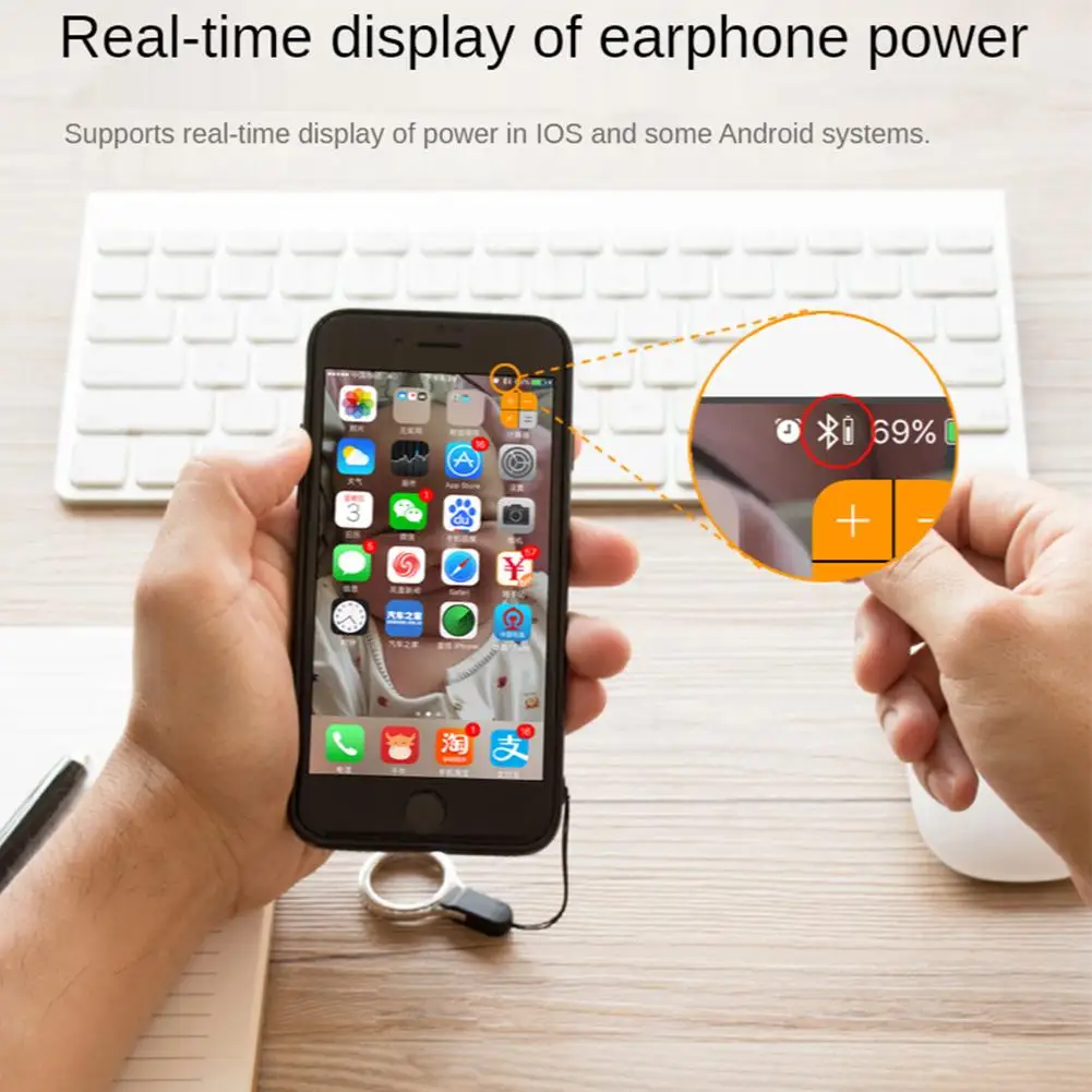 K21ชุดหูฟังแฮนด์ฟรี Bluetooth ไร้สายสแตนด์บายยาวหูฟังธุรกิจหูฟังหูฟังกีฬาหูฟังไร้สาย