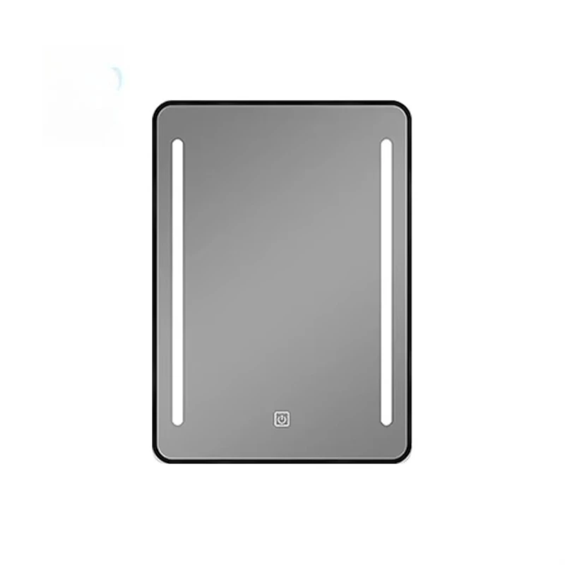 Modern farmhouse style bathroom cosmetic mirror large wall-mounted matte black aluminum alloy frame rust-proof decoration home