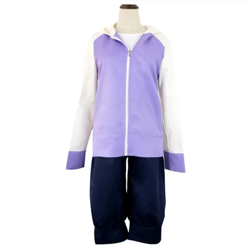 Ropa de Anime Shippuden Generation Hyuga Hinata, disfraces de Cosplay, disfraz de niña, chaqueta, pantalones, accesorios de peluca, uniforme escolar