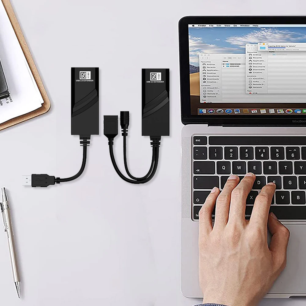 

USB 2.0 to RJ45 Ethernet Extender Cable Support 480Mbps Fast Data Transfer Suitable for Laptop Stand and Portable Power Bank Use