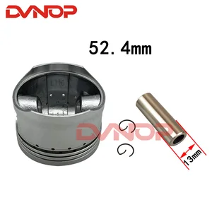Motocicleta Pistão Anel Pin Set Kit, Montagem para 110cc ATV Dirt Bike, vai Kart, K082-004, 13mm, 52,4mm 8 principais vendas pistão 4mm - №2
