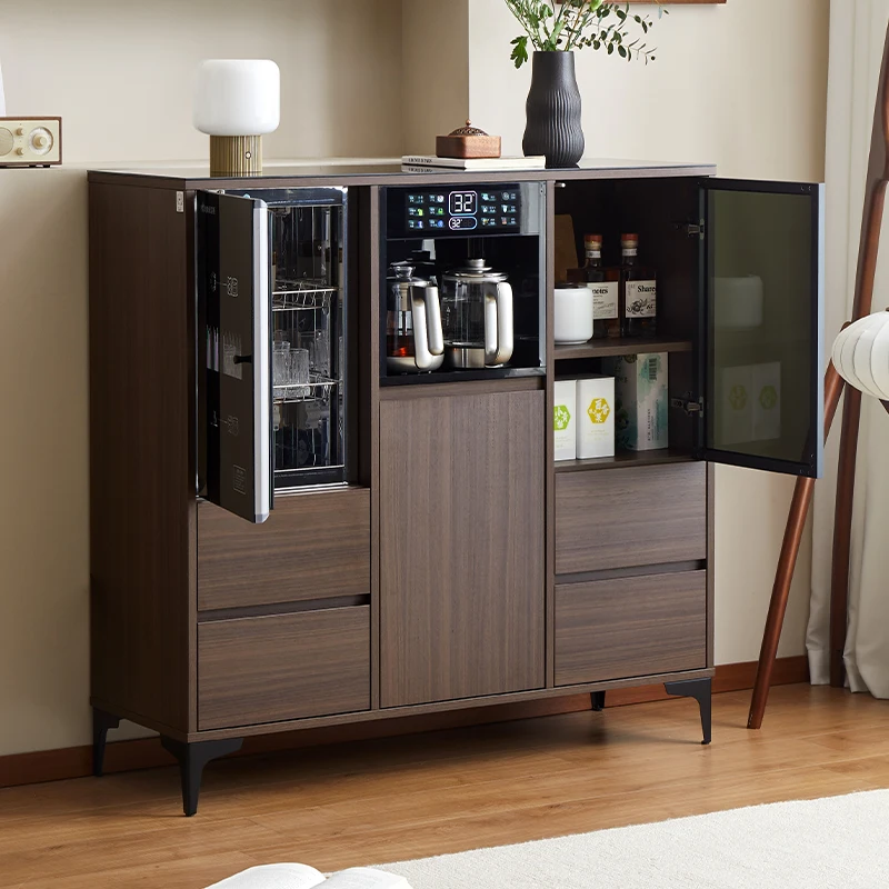

Household Chinese solid wood tea bar machine High-end living room intelligent automatic water dispenser Locker integrated