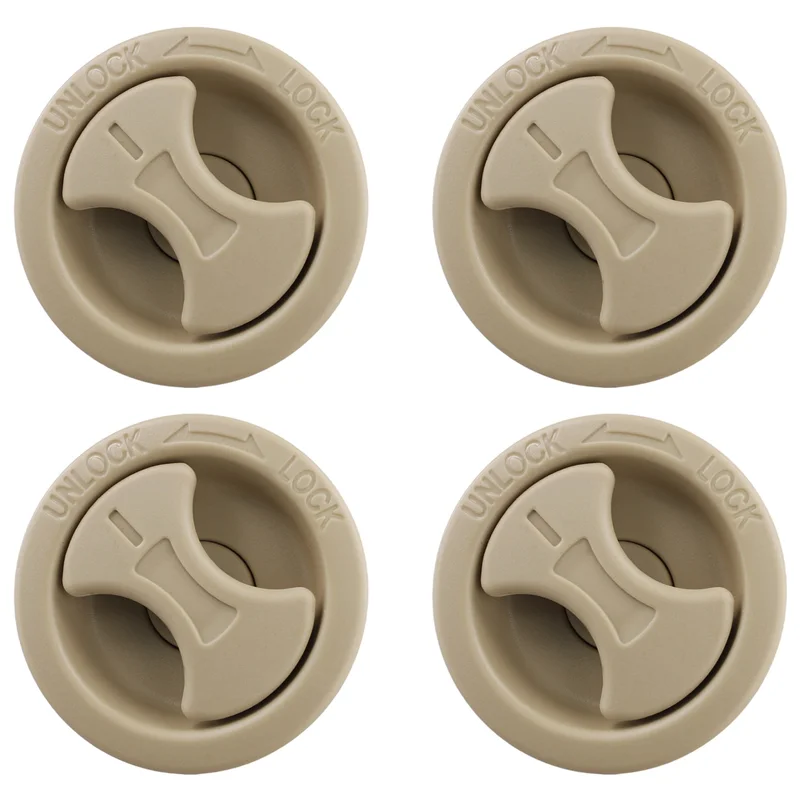 

4X Car Tailgate Tool Box Cover Plate Buckle Knob Trunk Door Panel Button 64870-60011 For Toyota Land Cruiser LC200 Beige