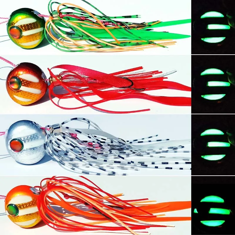 40g-200g Inchiku Jig Metal Angler Glow Jigs Lure Pesca Bait Boat Sea Fishing Luminous Jigging Lures Lead Head Artificial Bait