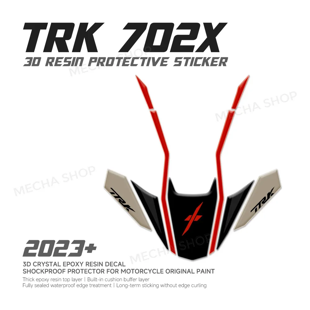 For Benelli TRK 702 X 702X 2022 2023 2024 3D Resin Sticker Protection Kit Front Protective Decal Waterproof