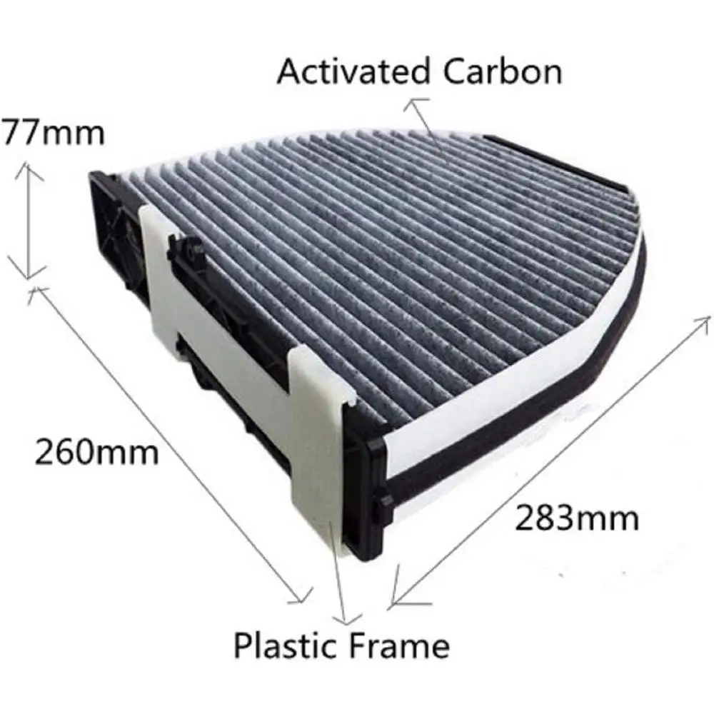 1Pcs Cabin Air Filter For Benz C250 C300 C350 C63 AMG E350 E550 GLK250 GLK350 SLS AMG 212 830 03 18 Grey Car Accessories