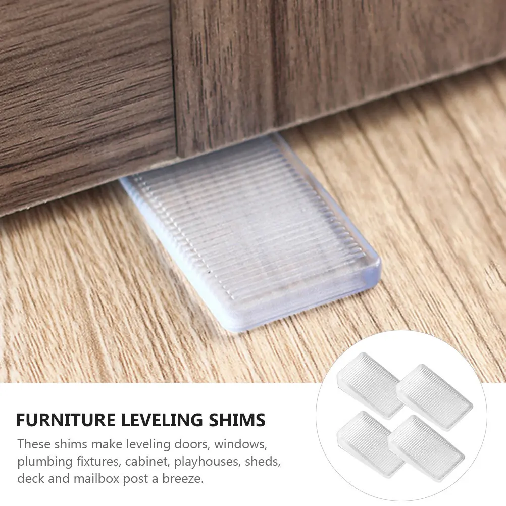 12Pcs Furniture Leveling Shims Stable Table Shims Anti-Slip Wedge Levelers for Home Improvement Door Window Cabinet Deck
