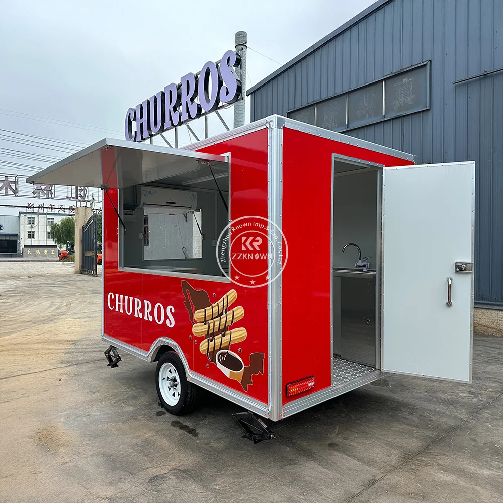 

Уличный прицеп для кофе, концессионный грузовик для фаст-фуда, полностью оборудованная тележка для мороженого для барбекю, мобильный прицеп для еды на продажу