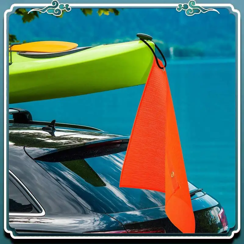 Reliable 12Pc 18X18 Inch Mesh Safety Flags Orange Warning Flag Bungee Safety Flag Good Visibility Weatherproof Flag With Grommet