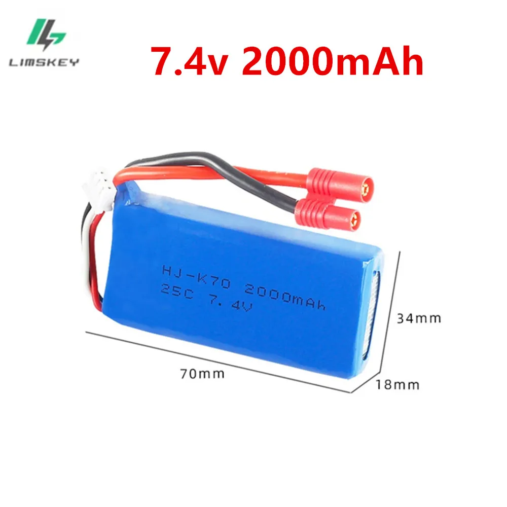 903462 7.4V 2000mAh Lipo Battery and Charger for KaiDeng K70C K70 RC Drone Quadcopter 2S 7.4 V Battery for X8C X8W X8G