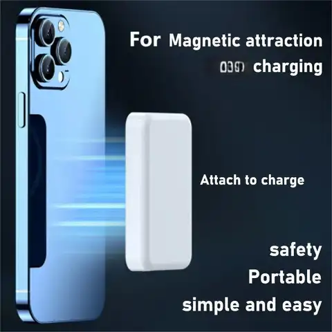 5000mAh 자기 보조베터리 iPhone 15 15Pro Max 15Plus 용 휴대용 무선 충전기 Samsung 보조베터리 magsafe