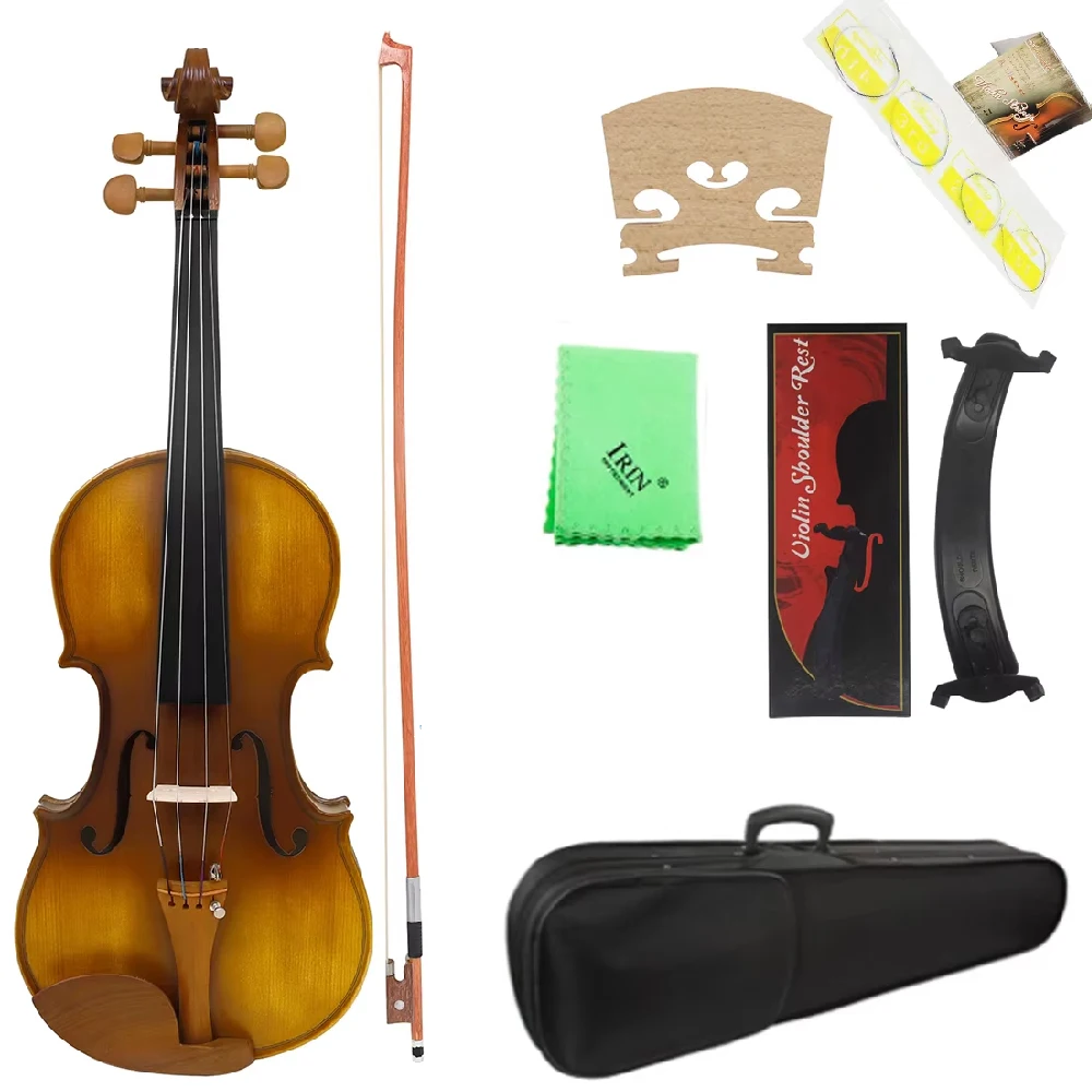 

Astonvilla Retro 4/4 Violin Solid Wood Natural Acoustic Violin Ebony Fingerboard Spruce Fiddle Suitable For Students Exam