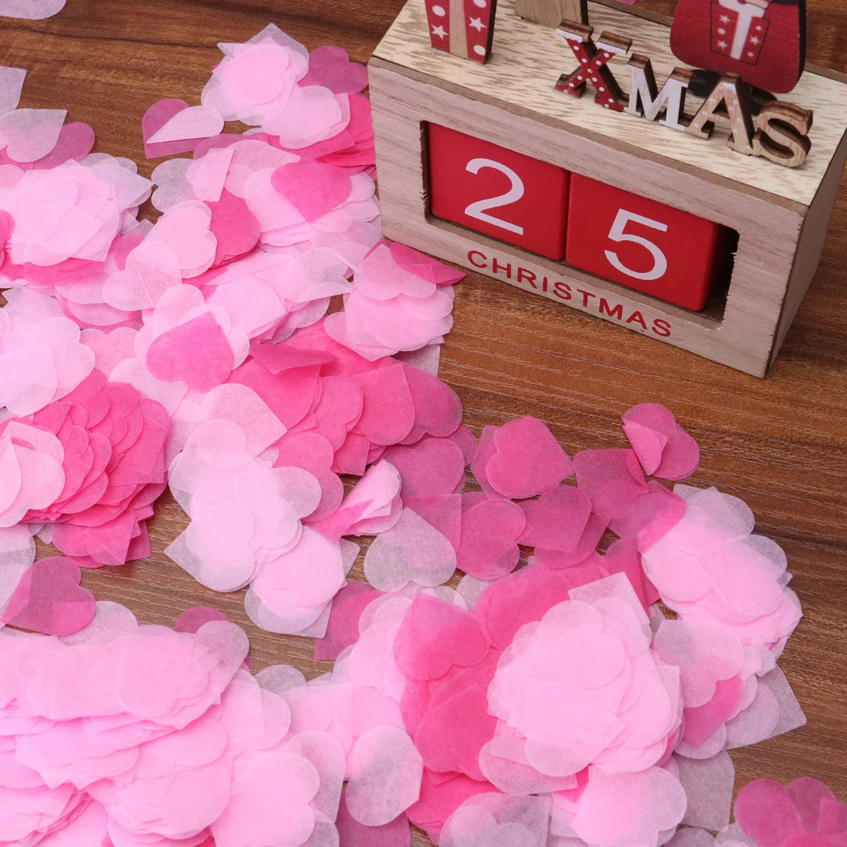 

12000pcs Heart Shaped Confetti 2.5Cm Romantic Wedding Party Decoration Supplies Biodegradable Loose Paper Streamers For Basket