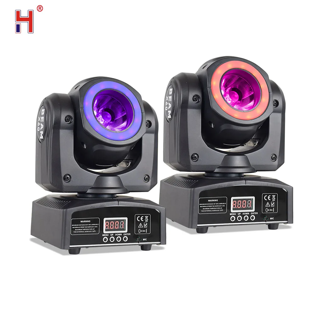 

HongYi Lyre Led Beam DMX Stage Lights Moving Heads Hybrid Wash 60W RGBW Professional DJ Disco Mini Lights 60W For Club Event