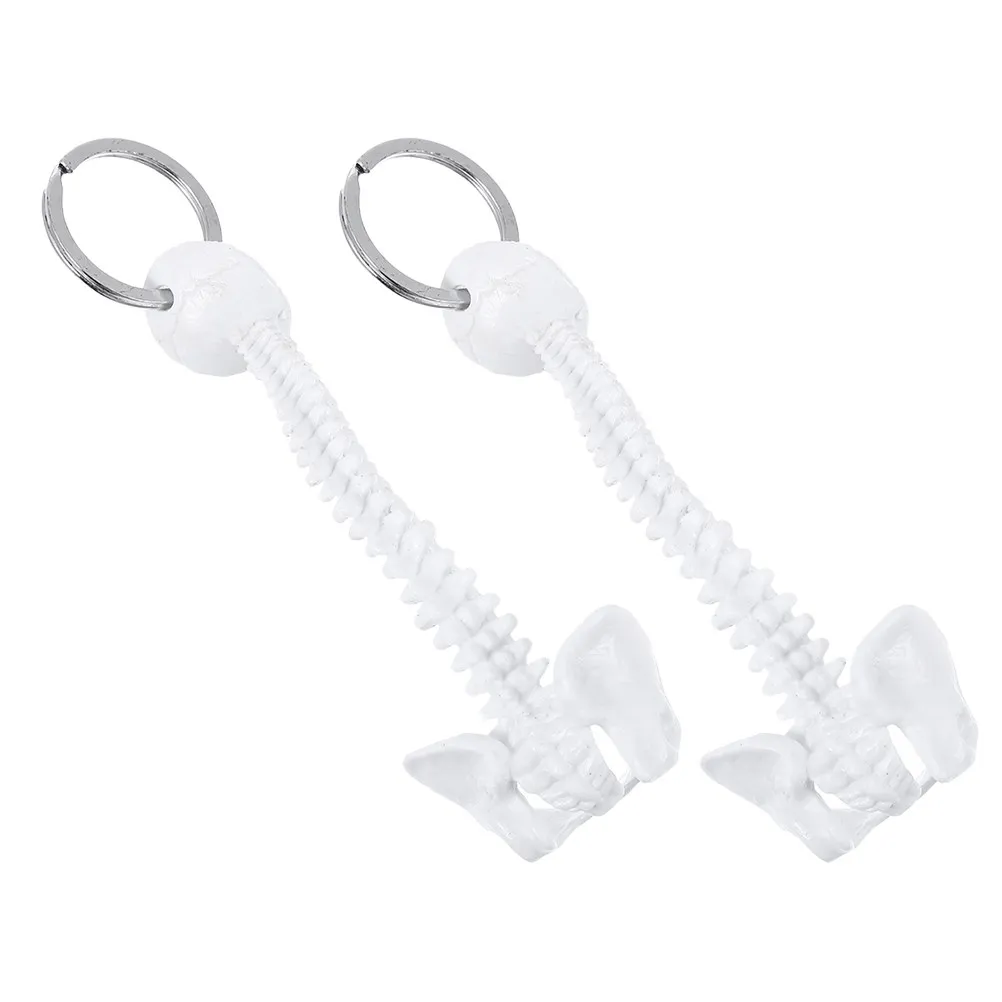 2Pcs Spine Keychain Human Spine Design Small Plastic Study Tools Keychain for Students Backpacks Car Keys