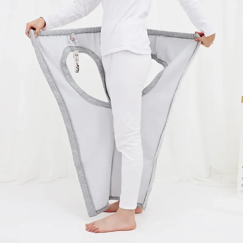 

Брюки с открытой промежностью для взрослых и пожилых людей, прикутые к постели, страдающие недержанием пациента, дефекация мочеиспускания, пижама для ухода за переломами, одежда