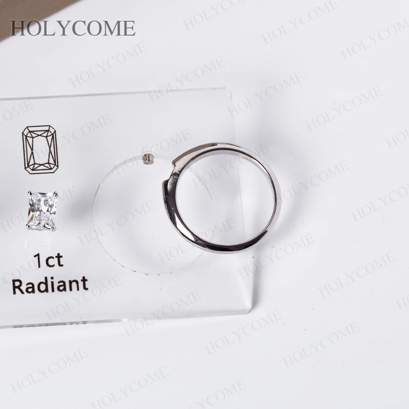 Diamant-Größenvergleichswerkzeug Schmuckgeschäft Ringgrößenmesser-Meisterset 10 Formen 2-6 Karat weiße CZ-Steine mit 20 magnetischen Ringhalterungen – Detail 3