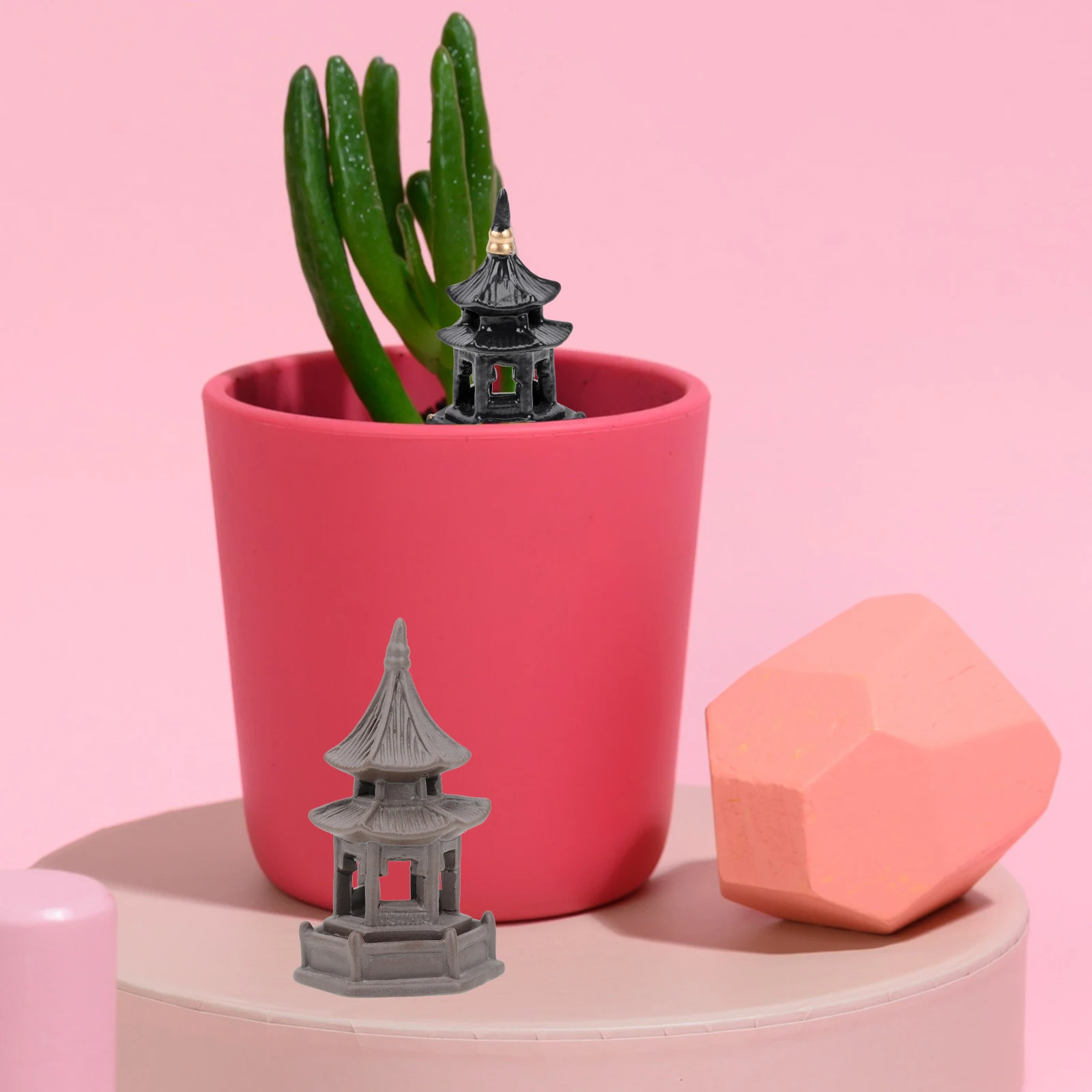 

3Pcs Ceramic Pagoda Statue Creative Design Home Decor Gardening Ornaments Outdoor Garden Decor Ceramic Pagoda Statue