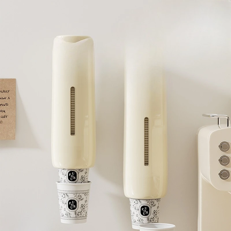 Disposable cup picker, wall-mounted water cup rack, shelf, household storage rack, non-punching plastic paper cup holder