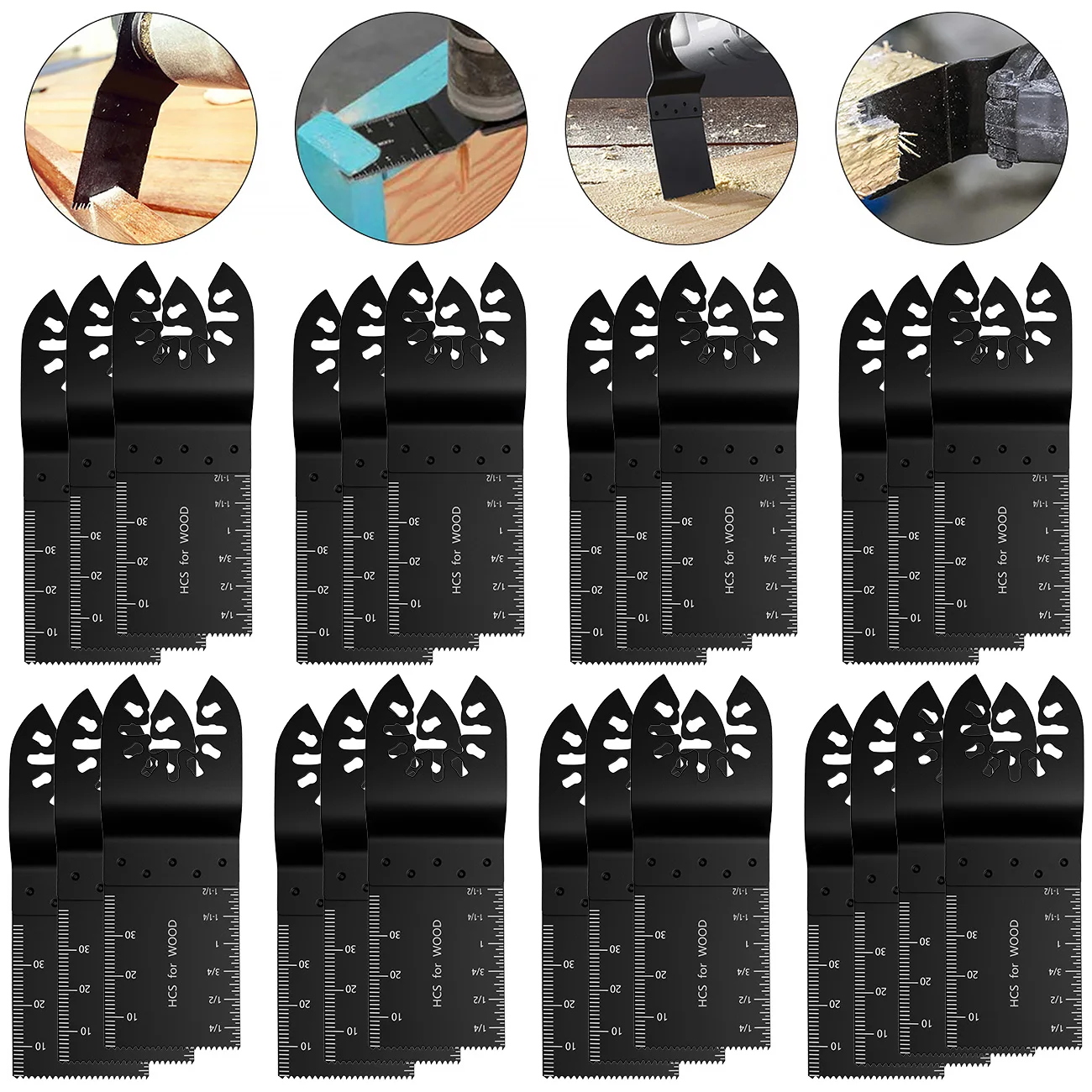 10/25 Pcs Multi-tool Blades Set 34/35 mm Sharp Oscillating Saw Blades Quick Release Oscillating Blades for Wood Plastic Cutting