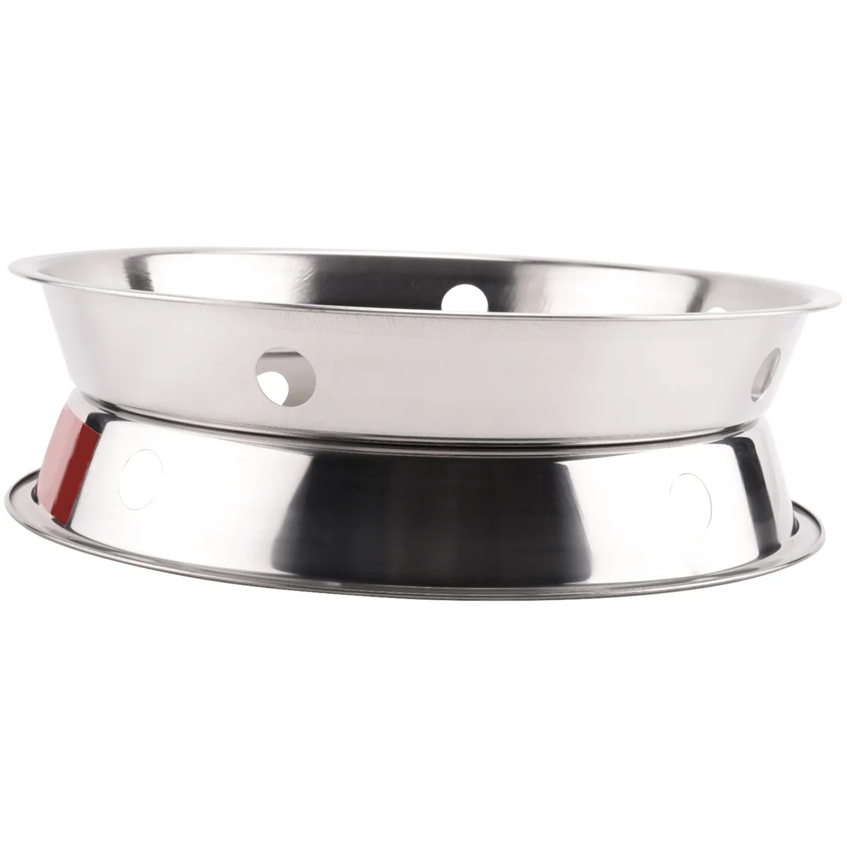 2 件装不锈钢 Wok Ring Metallic Round Bottom Wok Rack 10.43X11.8Inch Universal Size Inch for Gas Stove Fry Pans