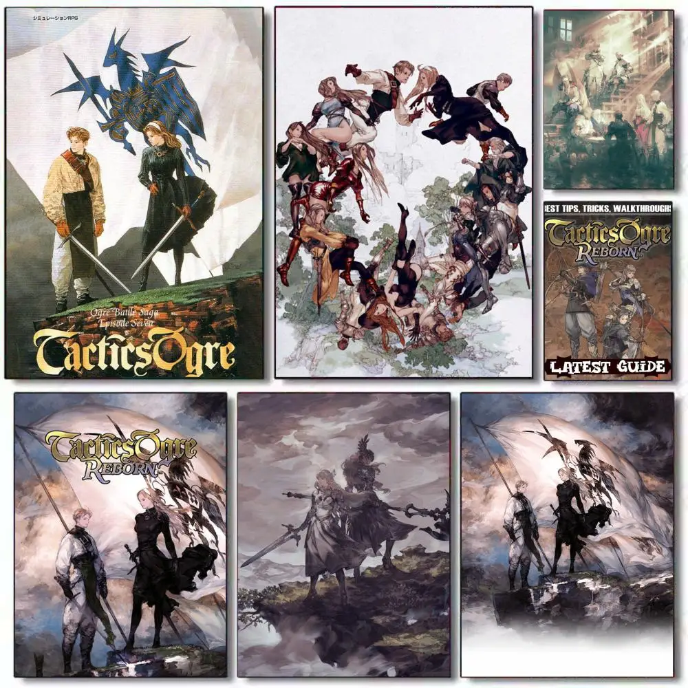 Póster de juego de rol táctico RTS O-Ogre Battle, pintura con impresiones, decoración para el hogar, dormitorio, sala de estar, regalo