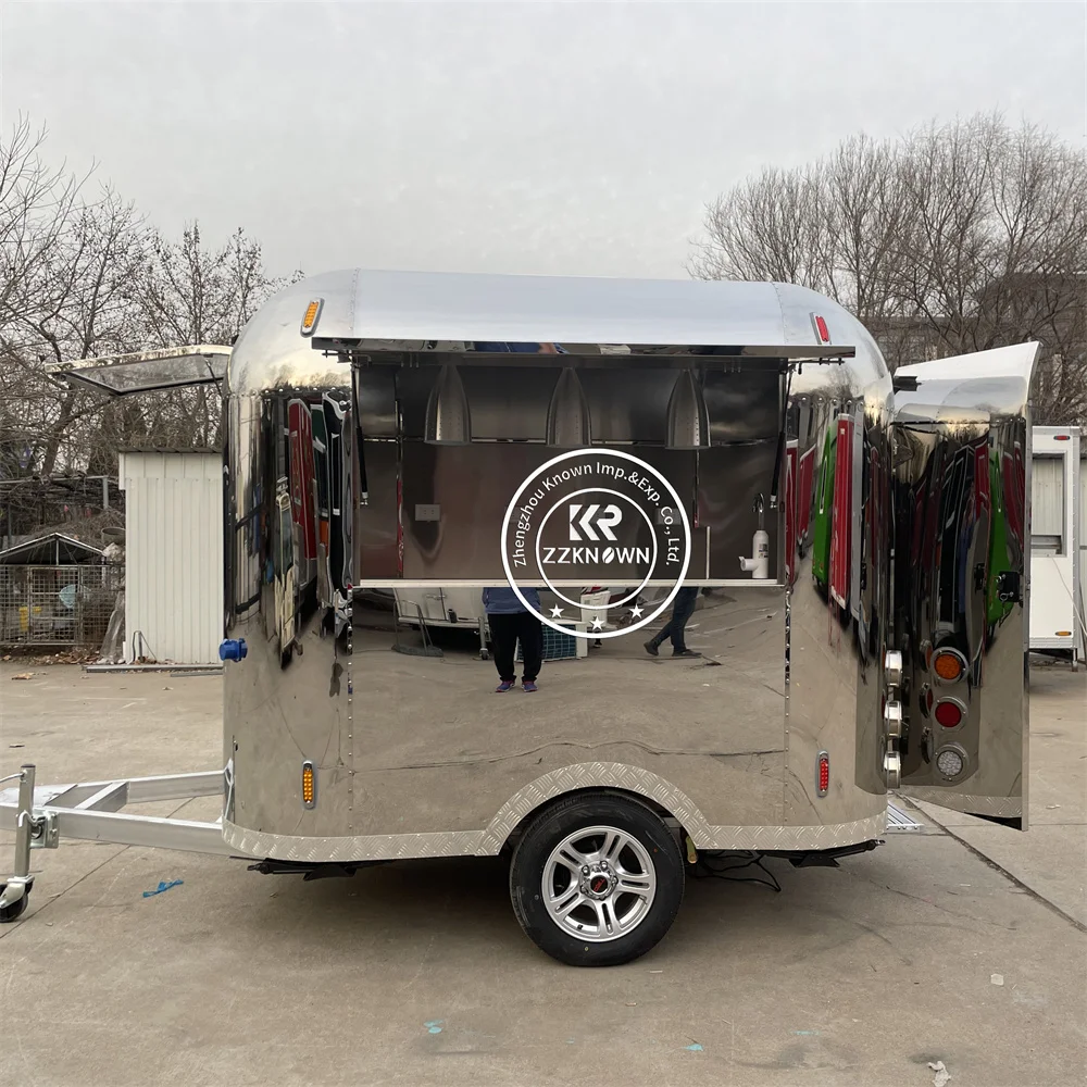 شاحنة طعام خارجية، مقطورة قهوة آيس كريم متنقلة، مقلاة شارع مخصصة، مقطورة هوت دوج، شاحنة طعام مع مطبخ كامل #1