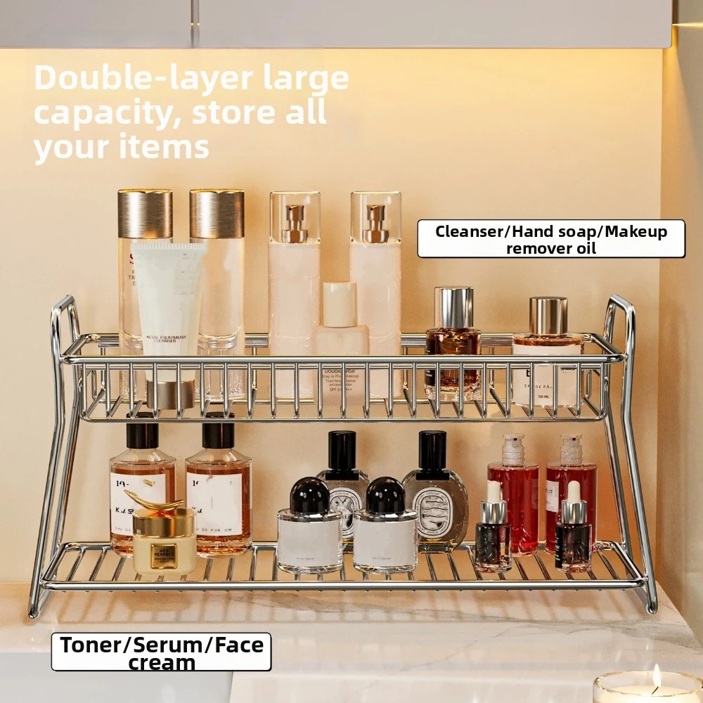 New Stainless Steel Storage Shelf Space Saving Multi-Functional Kitchen Rack Heavy Duty Versatile Organizer Bathroom