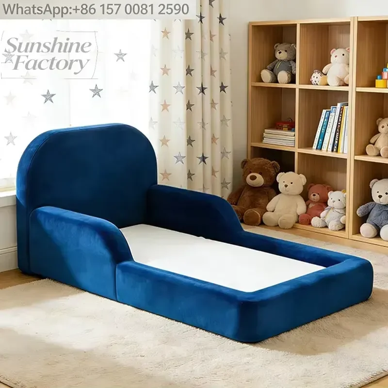 Household Travel Shaped 2-in-1Design Foldable Portable Soft Foam Filling Kids Baby Toddler Floor Play Sofa Bed