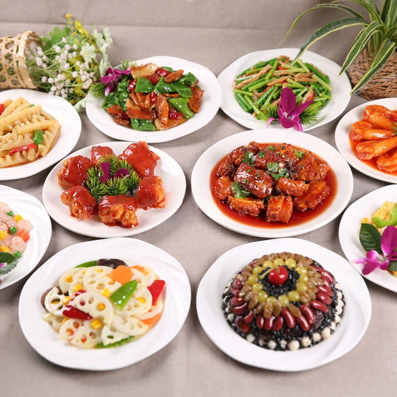 New Chinese food simulation dish model restaurant display sample gourmet resin food fake braised pork ribs