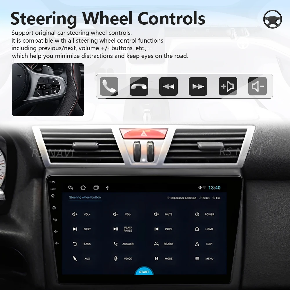 Android 16 For Fiat Stilo 2001 - 2010 Car Radio Multimedia Video Player GPS CarPlay AUTO Screen Steering Wheel App Control 4G BT