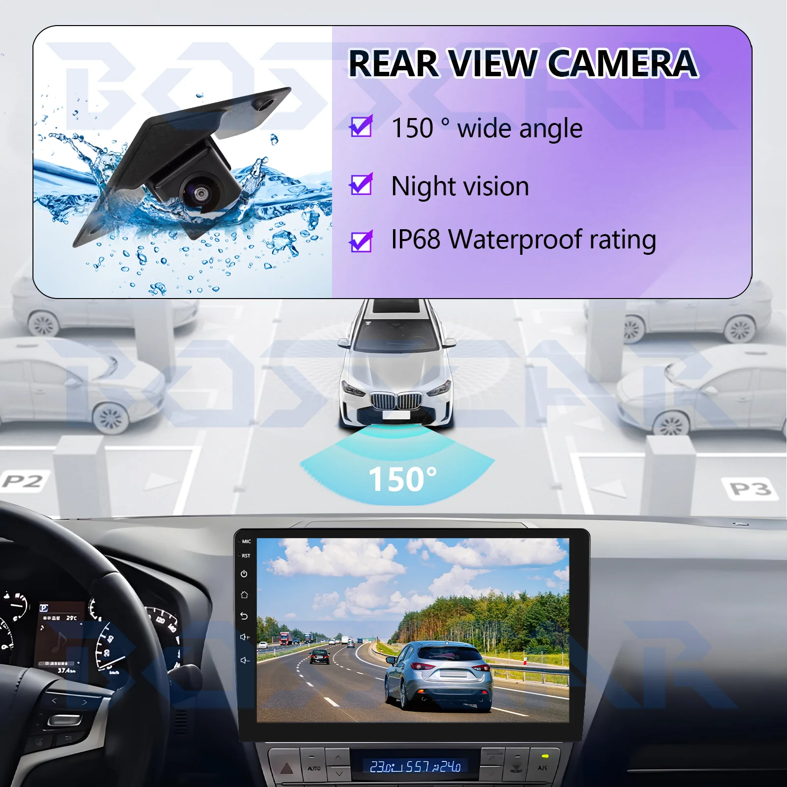For Mercedes-Benz Vito Viano A B C E Class GL SLK GLK Car Front View Camera HD Night Vision Waterproof Parking LOGO Front Camera