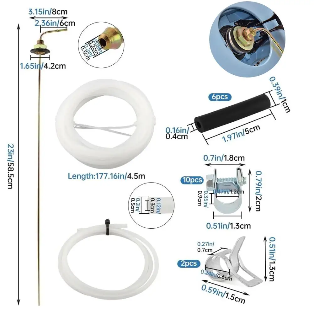 Parking Heater Oil Extractor Heater Fuel Tank Riser With Hose & Clamps Oil Extractor Kit Accessories Easy To Use