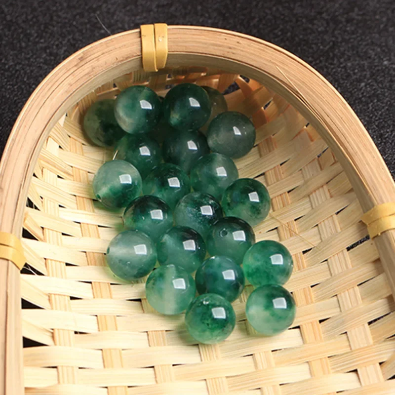 Genuine Myanmar Jadeite Ice Floating Jades Round Beads For Jewelry Making Diy Necklace Earring Bracelet Jewellery Accessories