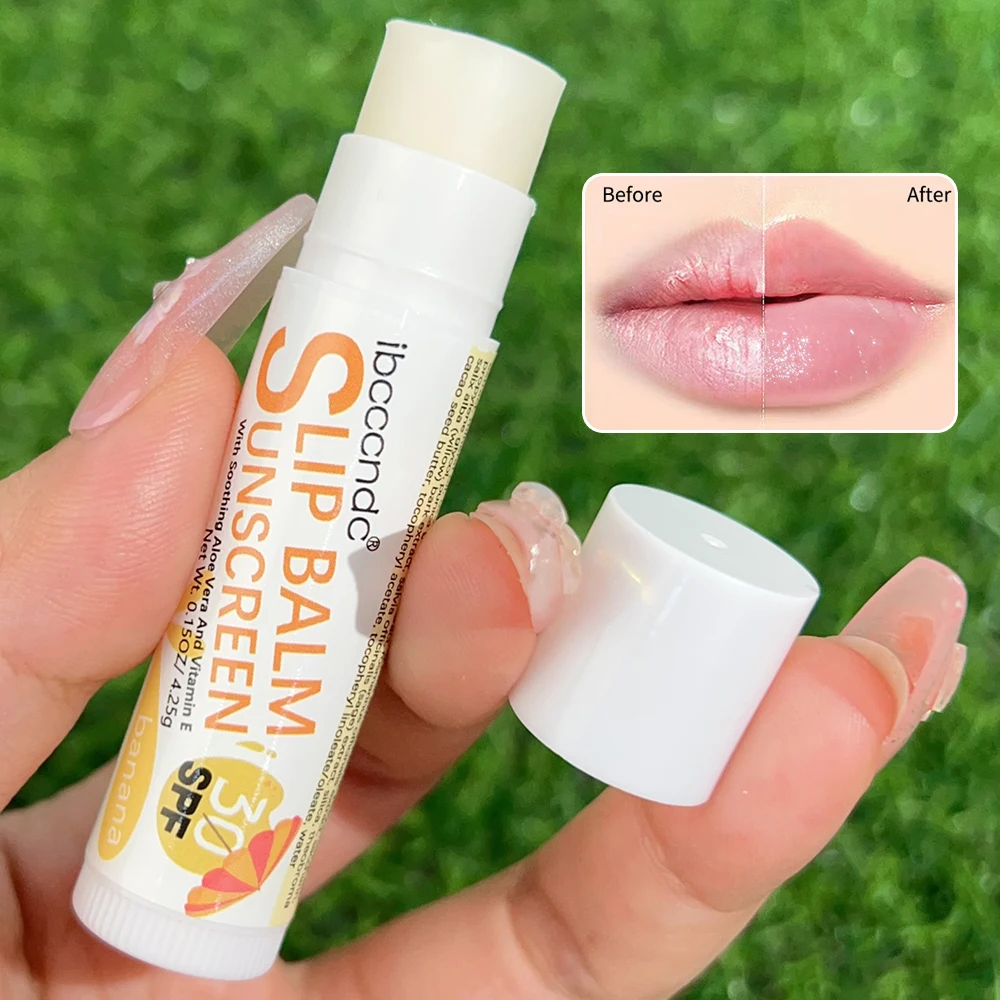 Zomer Zonnebrandcrème Hydraterende Lippenbalsem Spf 30 Uva Bescherming Lippen Zorg Voor Duurzame Hydraterende Kleurloze Lippenstift Anti-Drogen Lipgloss