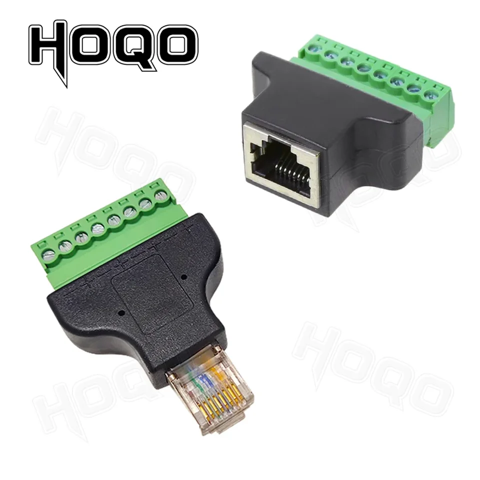 zdyCGTie Adaptador de terinal de tornillo RJ45 acho a 8 pines RJ458P